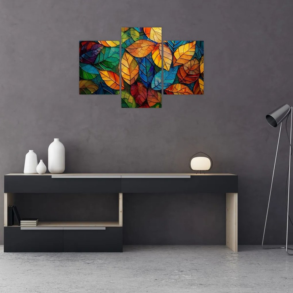 Tablou - Mozaic din frunze (90x60 cm)