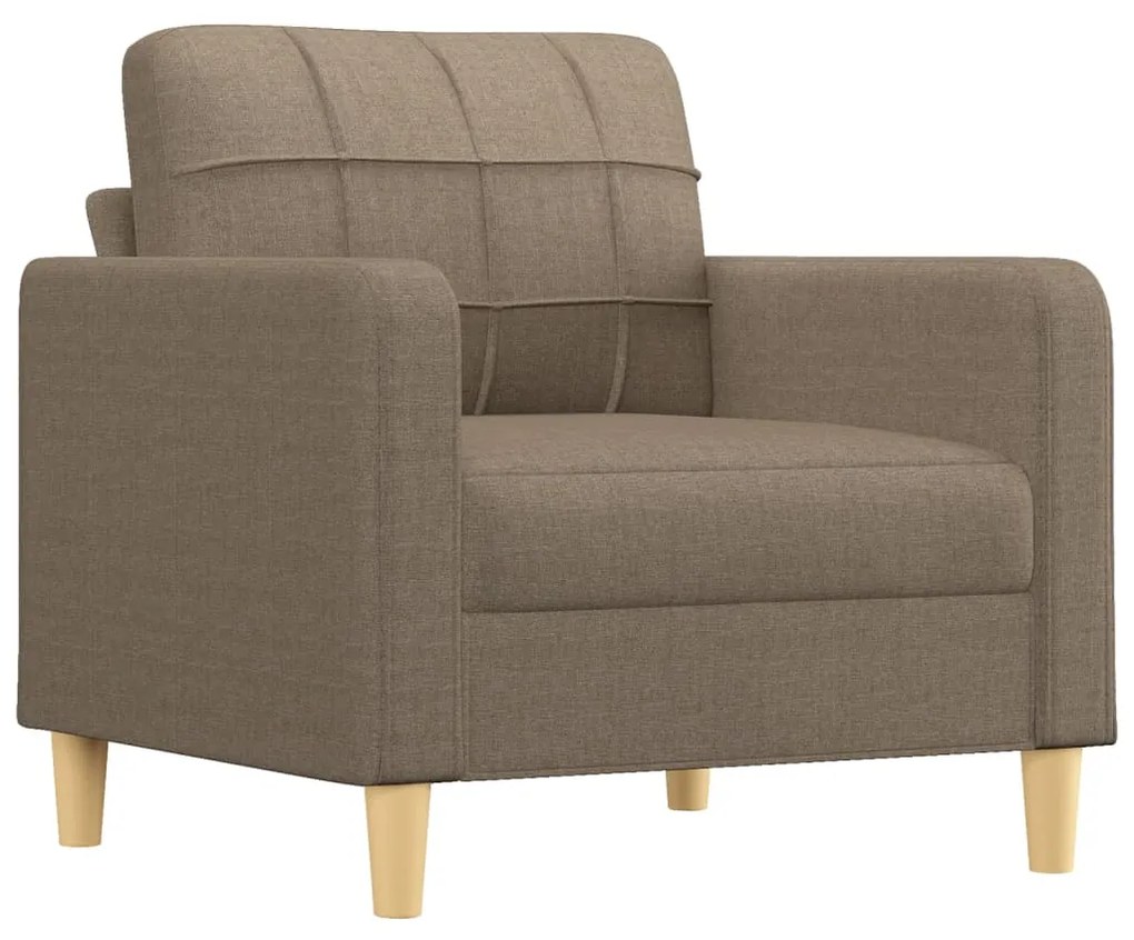 348604 vidaXL Fotoliu canapea, gri taupe, 60 cm, material textil