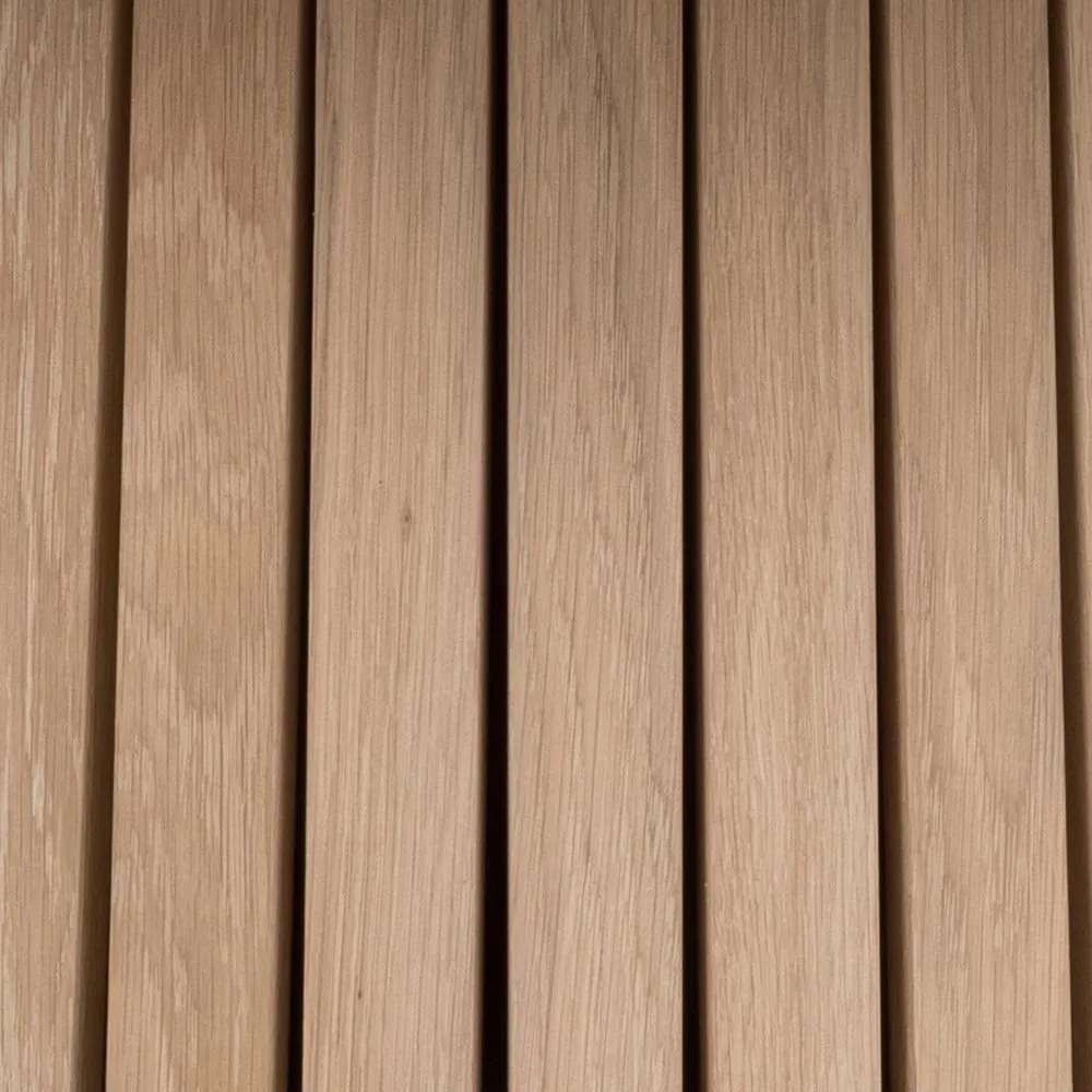 Masă dining din furnir de stejar deschis Actona Christo, ø 75 cm