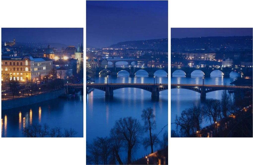 Tablou cu podurile din Praga (90x60 cm)