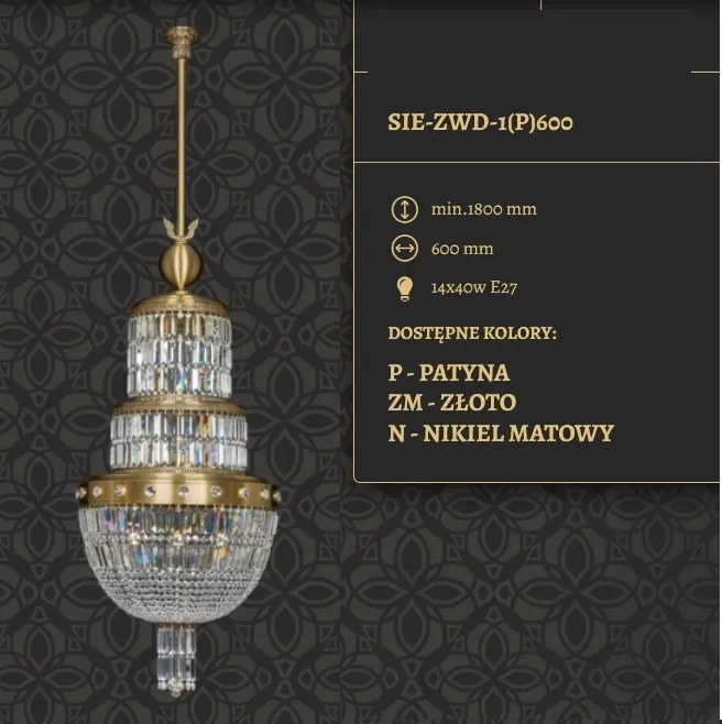 Candelabru regal, elegant design LUX Sienna