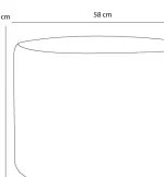 Taburet RABO, gri, diametru 58 cm