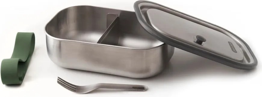 Cutie din oțel inoxidabil pentru gustări și curea verde Black + Blum, 1000 ml