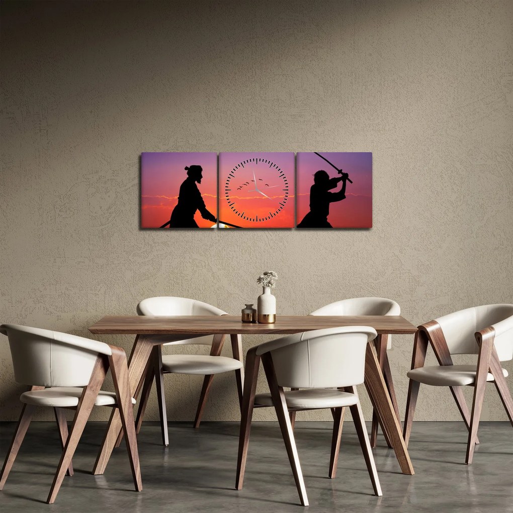 Tablou - Samurai (cu ceas) (90x30 cm)