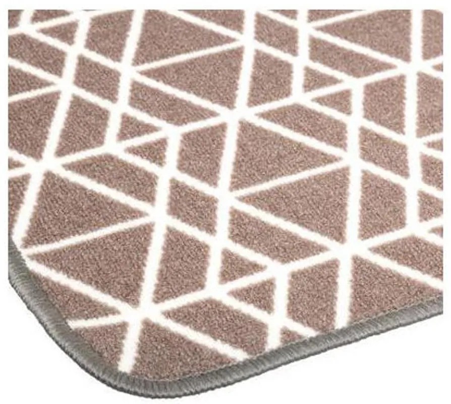 Covor Intrare Geometric 50 x 80 cm Taupe