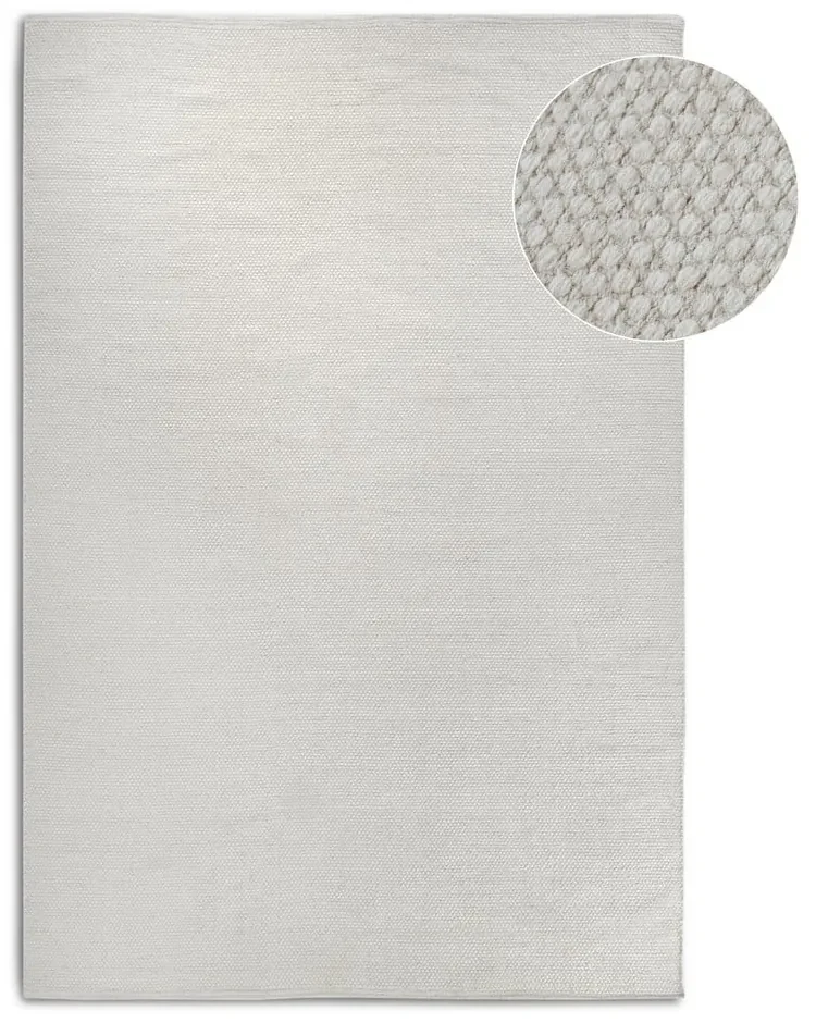 Covor crem țesut manual din amestesc de lână 160x230 cm Pradesh Natural White – Elle Decoration