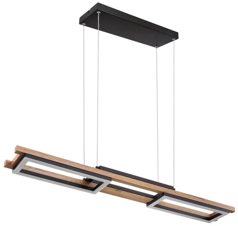 Lustra LED suspendata design modern ILLA negru, maro