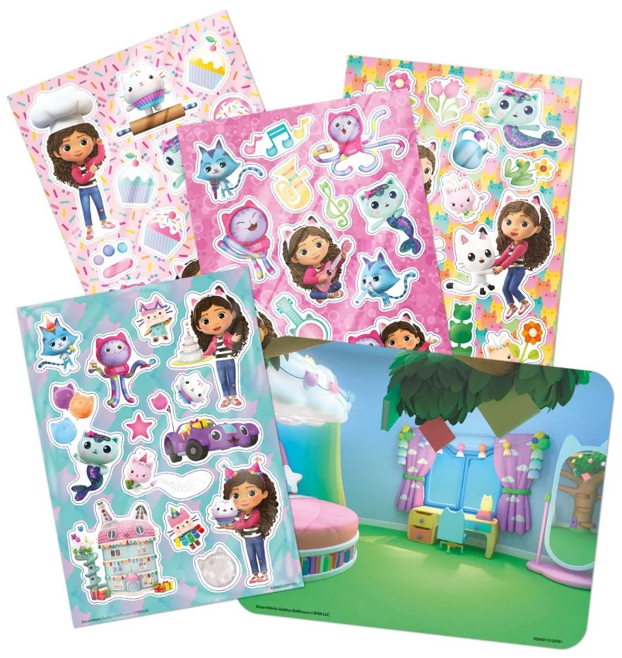Gabby&#039;s Dollhouse Sprinkle Party set de autocolante pentru fereastră