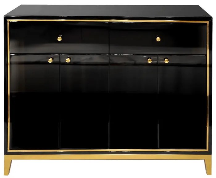 Consola Rennes negru/gold – H100 cm