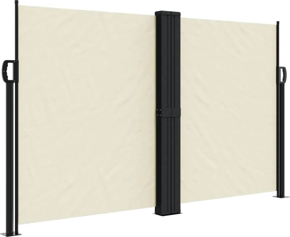 vidaXL Copertină laterală retractabilă, crem, 140x1200 cm
