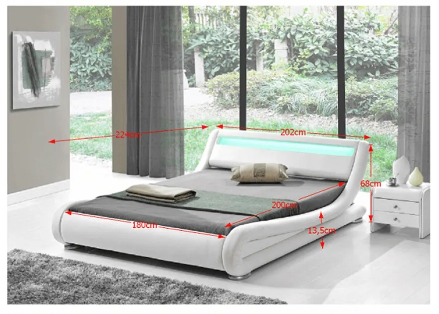 Pat matrimonial 180 cm Fanil (cu somieră a LED). 808751