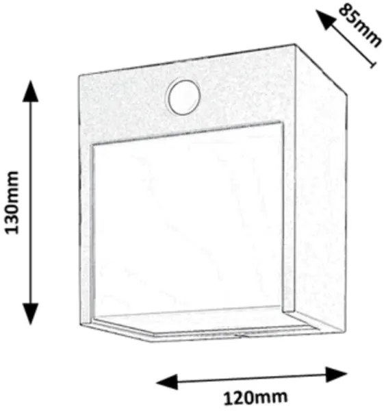 Rabalux 7479-LED Aplica exterior BALIMO LED 12W 230V IP44 cu senzor
