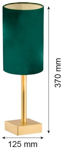 Lampă de masă ABRUZZO 1xE14/7W/230V alamă/verde Argon 8108