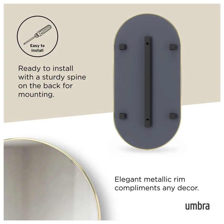 Oglindă de perete 46x91 cm Hubba – Umbra