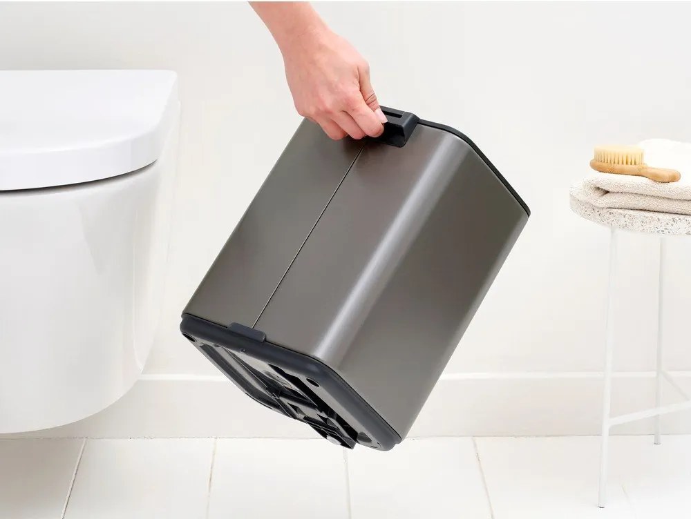 Coș de gunoi gri cu pedală din oțel 7 l Bo – Brabantia