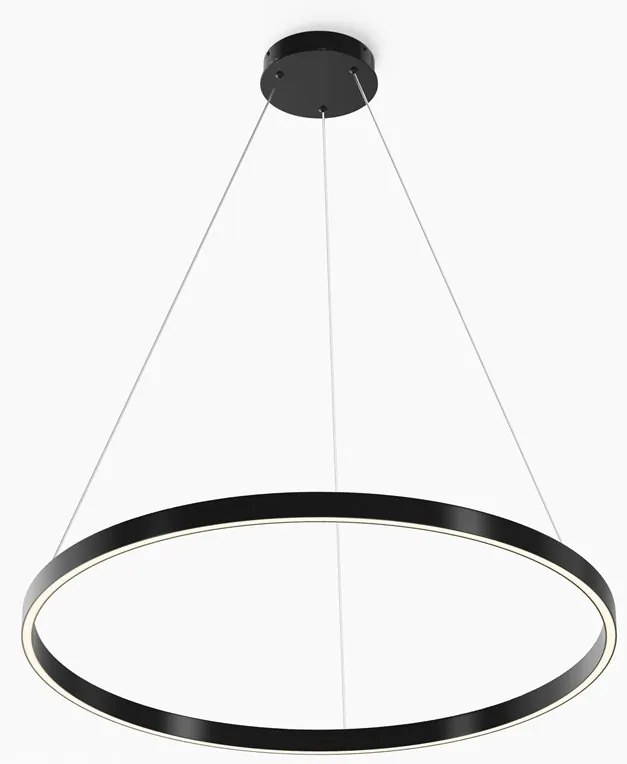 Lustra inelara suspendata LED Rim 80cm negru