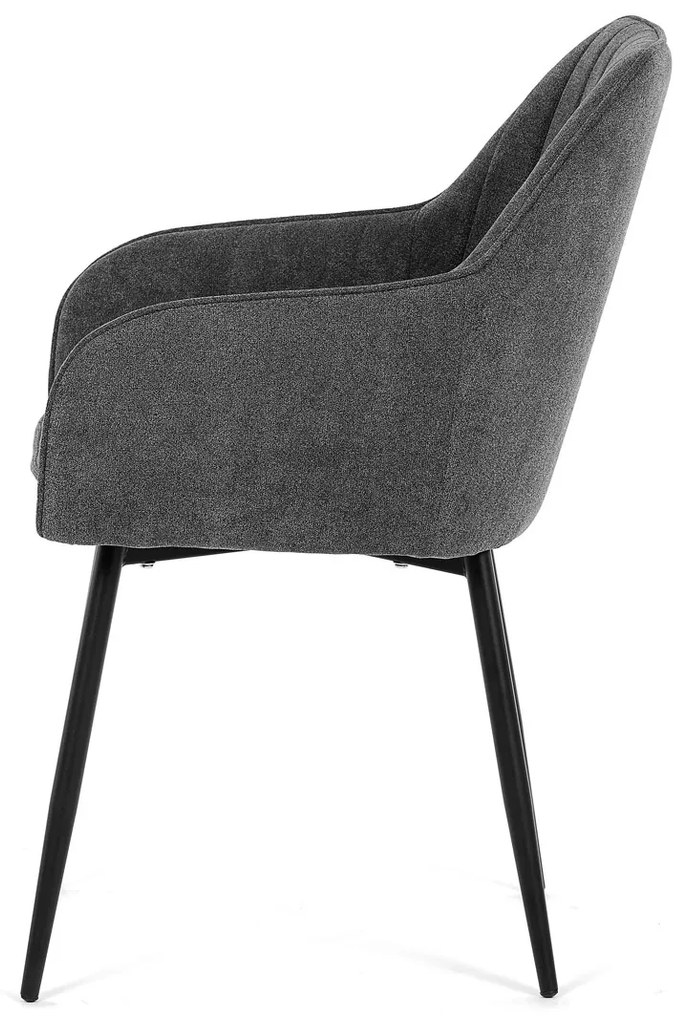 Set de scaune de masă 2 buc, gri, 55 x 84 x 57 cm