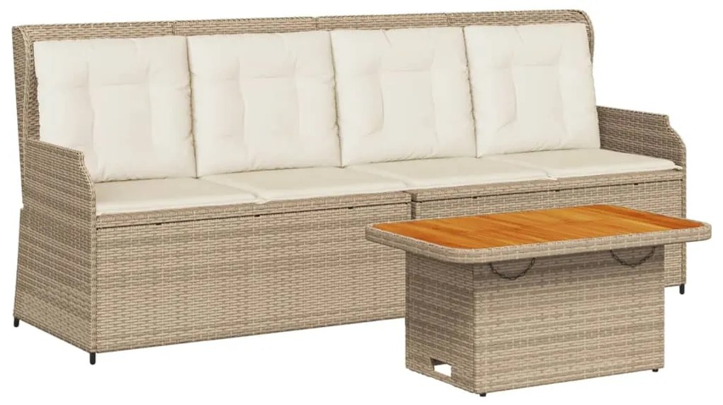 3262446 vidaXL Set mobilier de grădină cu perne, 3 piese, bej, poliratan