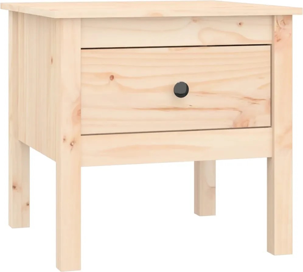 vidaXL Masă laterală, 50x50x49 cm, lemn masiv de pin
