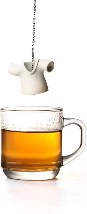 Infuzor de ceai Qualy&CO Tea Shirt, alb