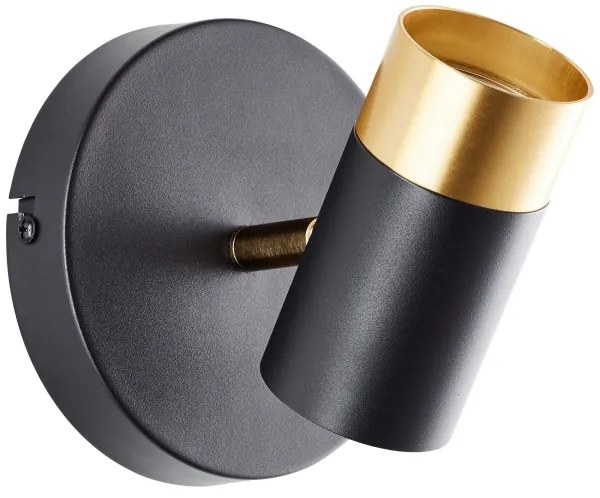 Brilliant - Aplica spot LED VIGOLO, 1x GU10/5W/230V, negru/auriu