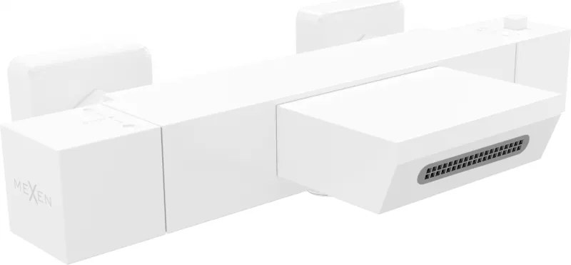 Mexen Cube baterie termostatice de cadă, albă - 77360-20