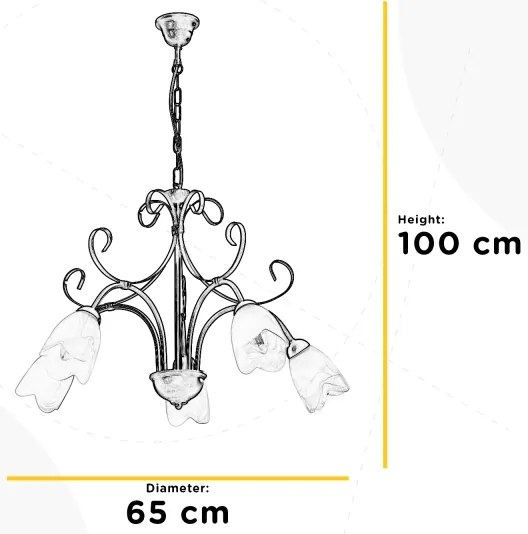 Lustră pe lanț ONLI ODINO 5xE14/6W/230V
