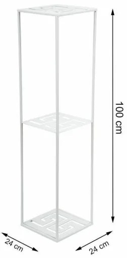 Suport pentru flori 100x24 cm, alb