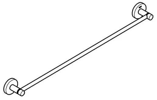 GROHE 40366001 - Suport pentru prosoape ESSENTIALS, 654 mm, crom lucios