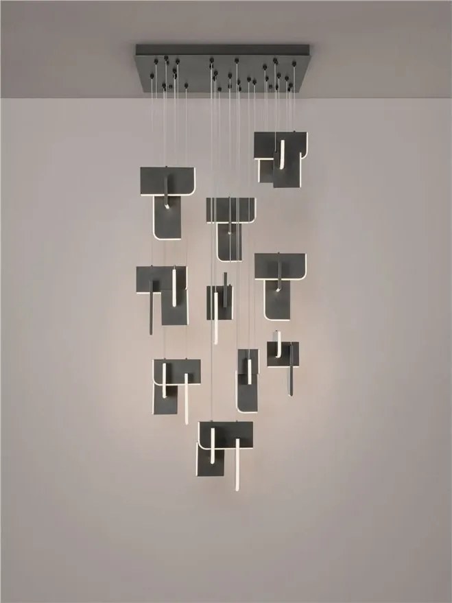 Lustra LED suspendata liniara design decorativ 2700K TOTEM 144W