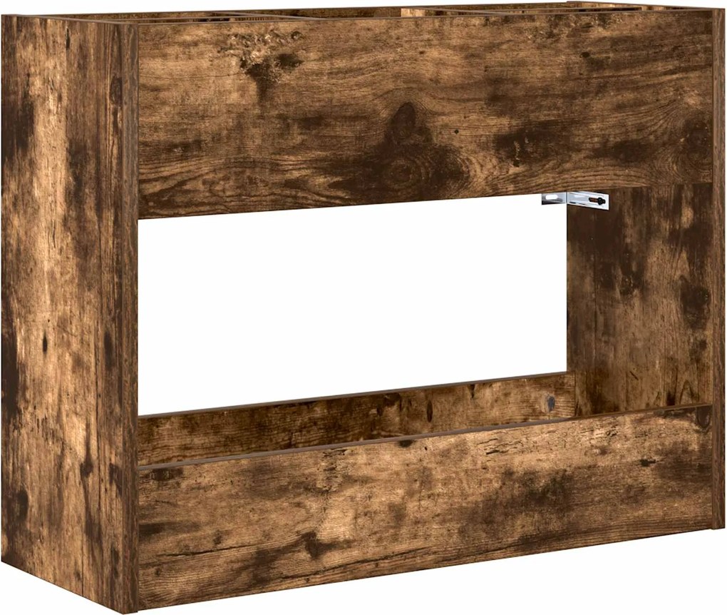 vidaXL Suport pentru umbrele Stejar fumuriu 65 x 24 x 50 cm