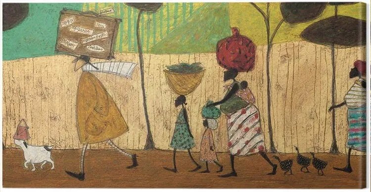 Tablou pe pânză Sam Toft - Doris Helps Out on the Trip to Mzuzu