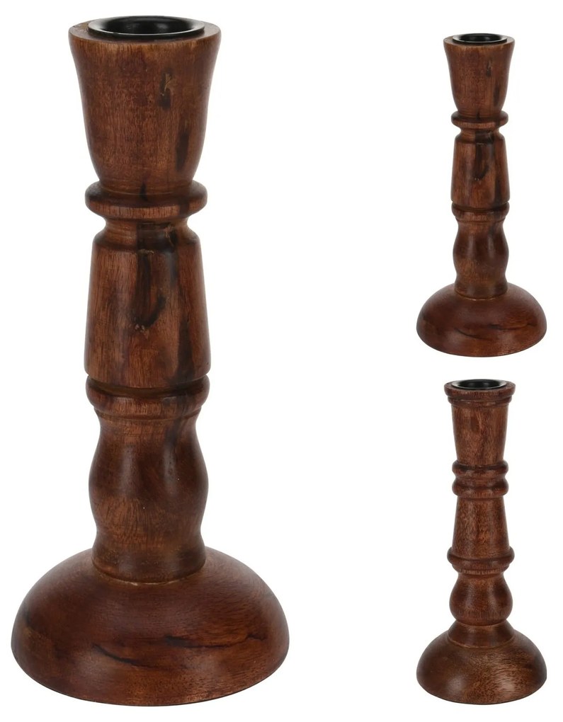 Sfesnic Medieval din lemn de mango 18 cm - modele diverse