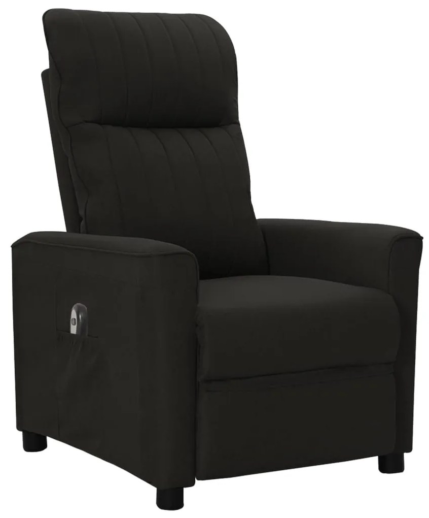3098879 vidaXL Fotoliu rabatabil electric, negru, material textil