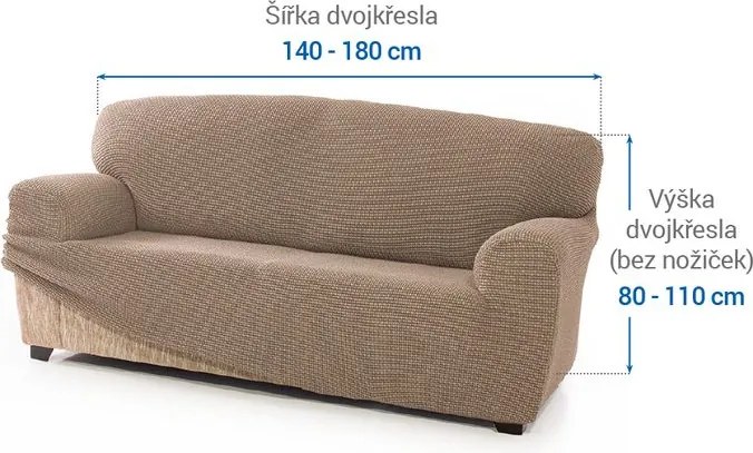 Nueva Textura Huse care se întind foarte bine NIAGARA alunei fotoliu dublu (l. 140 - 180 cm)