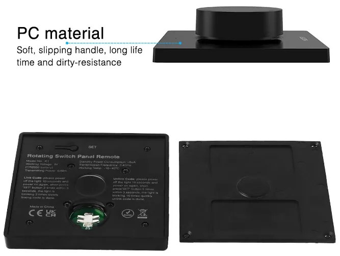 Variator de perete pentru banda LED, compatibil cu banda led monocolora si CCT, montaj aplicat, negru,MiBoxer Milight
