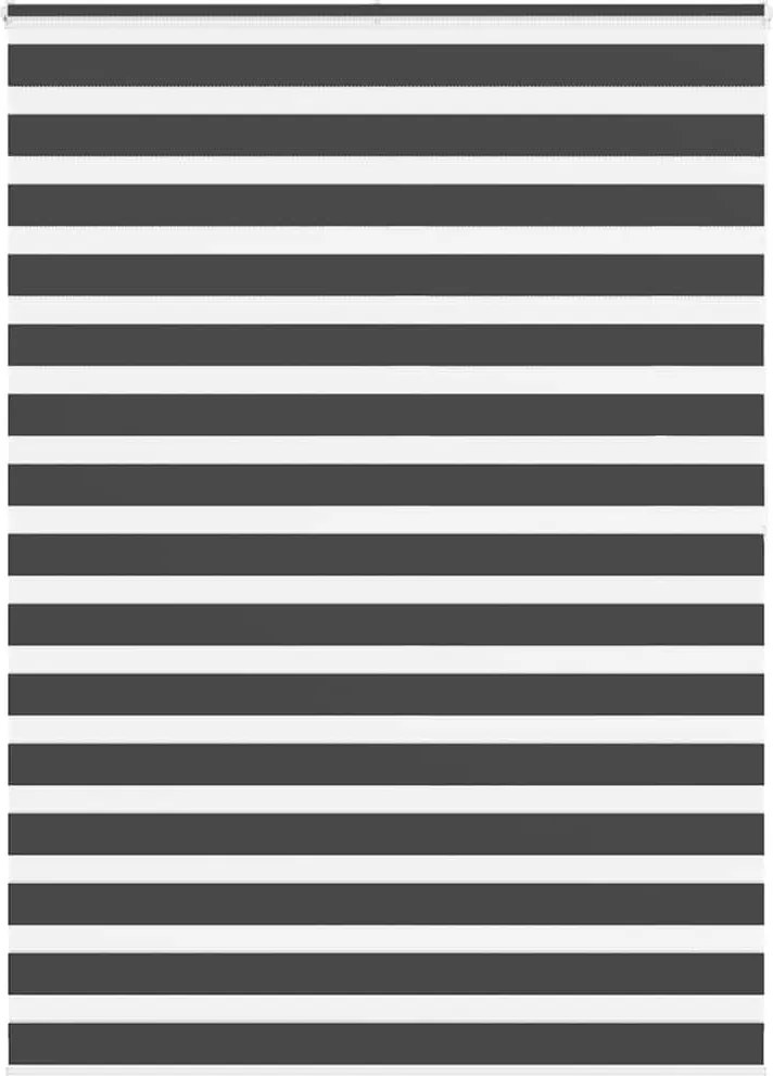 vidaXL Jaluzea tip zebra neagră lățime țesătură 150,9 cm poliester