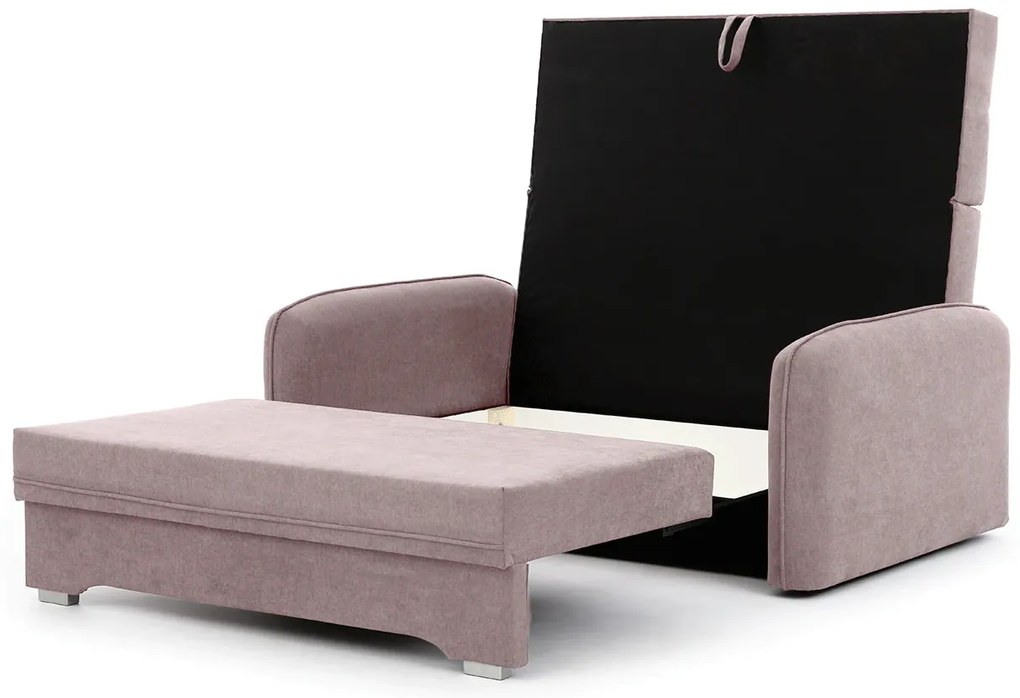 Canapea extensibila 2 locuri LAINE, roz deschis