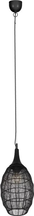 Lustră negru-mat cu abajur din metal Soraya – Trio