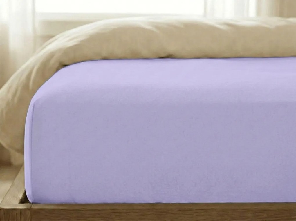 Cearsaf jersey cu lycra violet 180 x 200 cm
