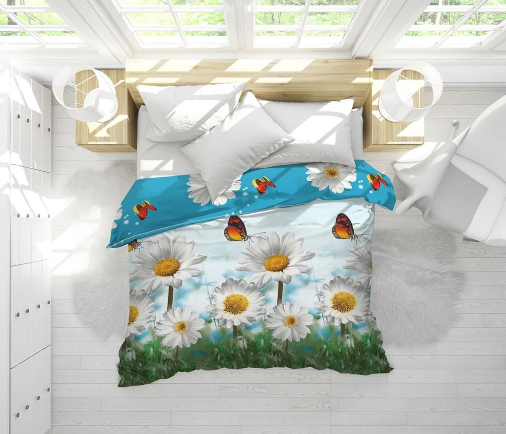Pilota de Vara Flower Field, Microfibra Matlasata, 200x220 cm, 150g/mp