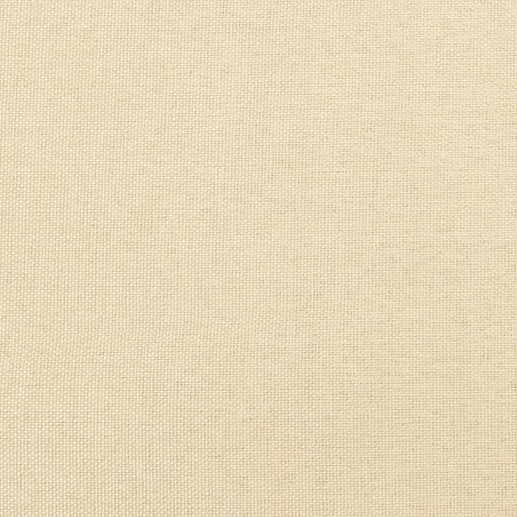Taburet, crem, 45x29,5x39 cm, textil  piele ecologica Crem