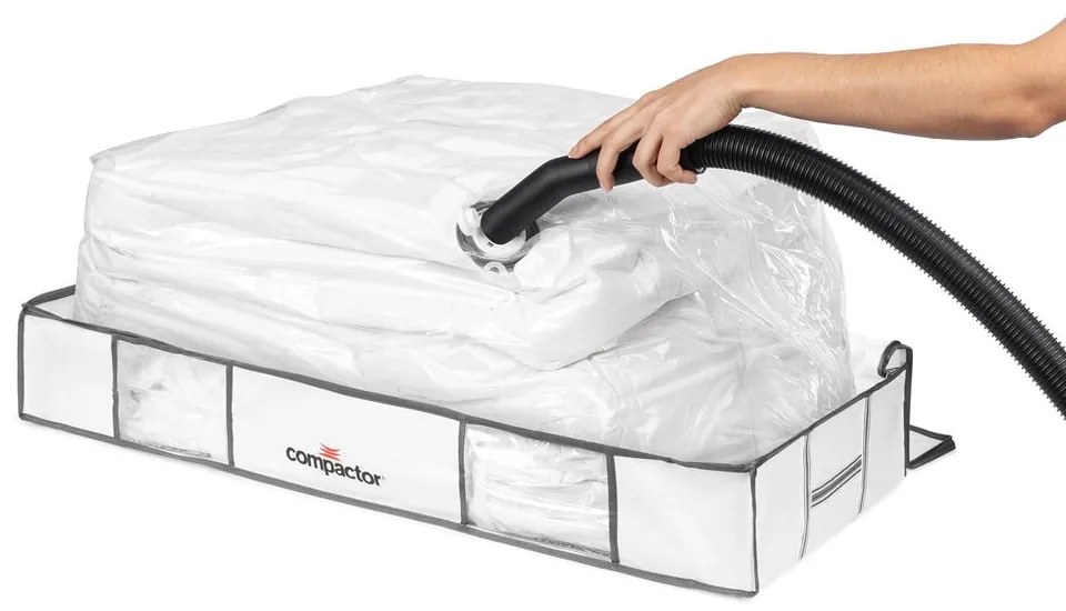 Cutie de depozitare sub pat din material textil/din plastic cu vacuum 105x45x15,5 cm Life – Compactor