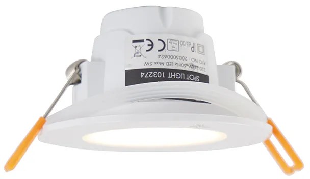 Set de 6 spoturi îngropate albe cu LED reglabil în 3 trepte IP65 - Blanca