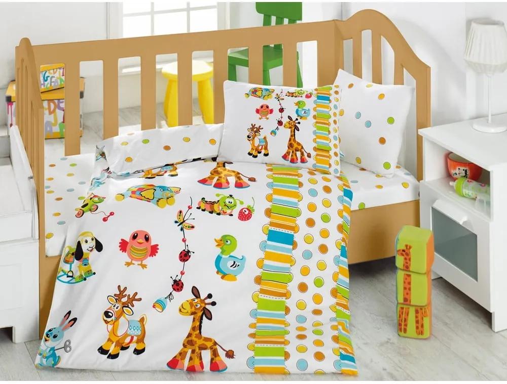 Lenjerie de pat și cearșaf pentru copii Oyun, 100 x 150 cm