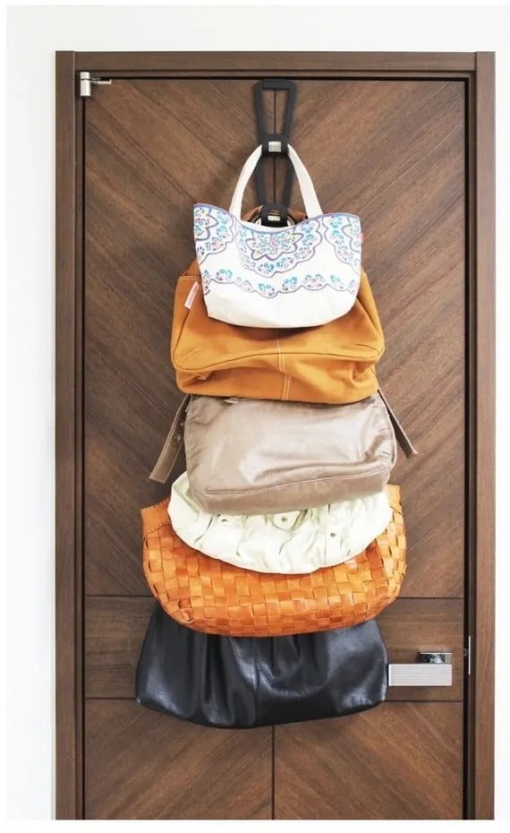 Cuier pentru genți cu 6 cârlige YAMAZAKI Kanazawa, negru