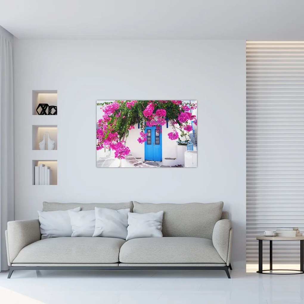 Tablou - Casă tradițională grecească (90x60 cm)
