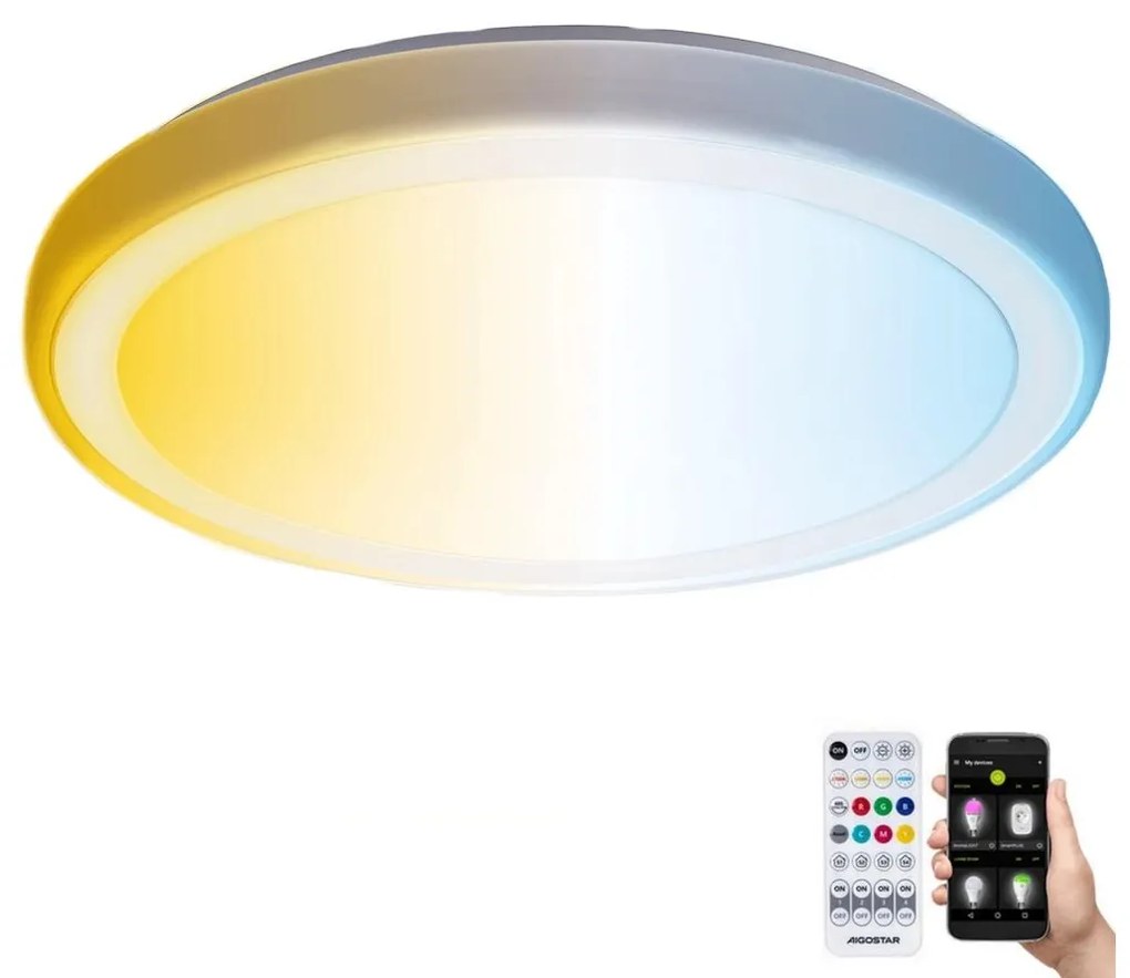 Plafonieră LED pentru baie Aigostar LED/24W/230V IP44 + telecomandă