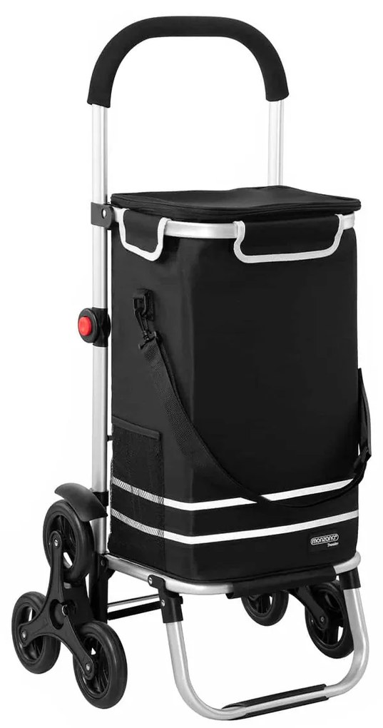 Carucior cumparaturi  Stairs Climber pliabil husa detasabila 3 roti  Metal/Poliester Negru