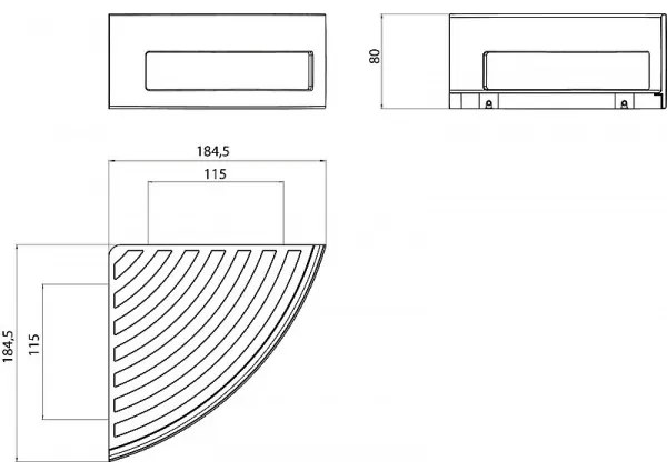 Etajera de colt, Emco System2, crom, 354500121